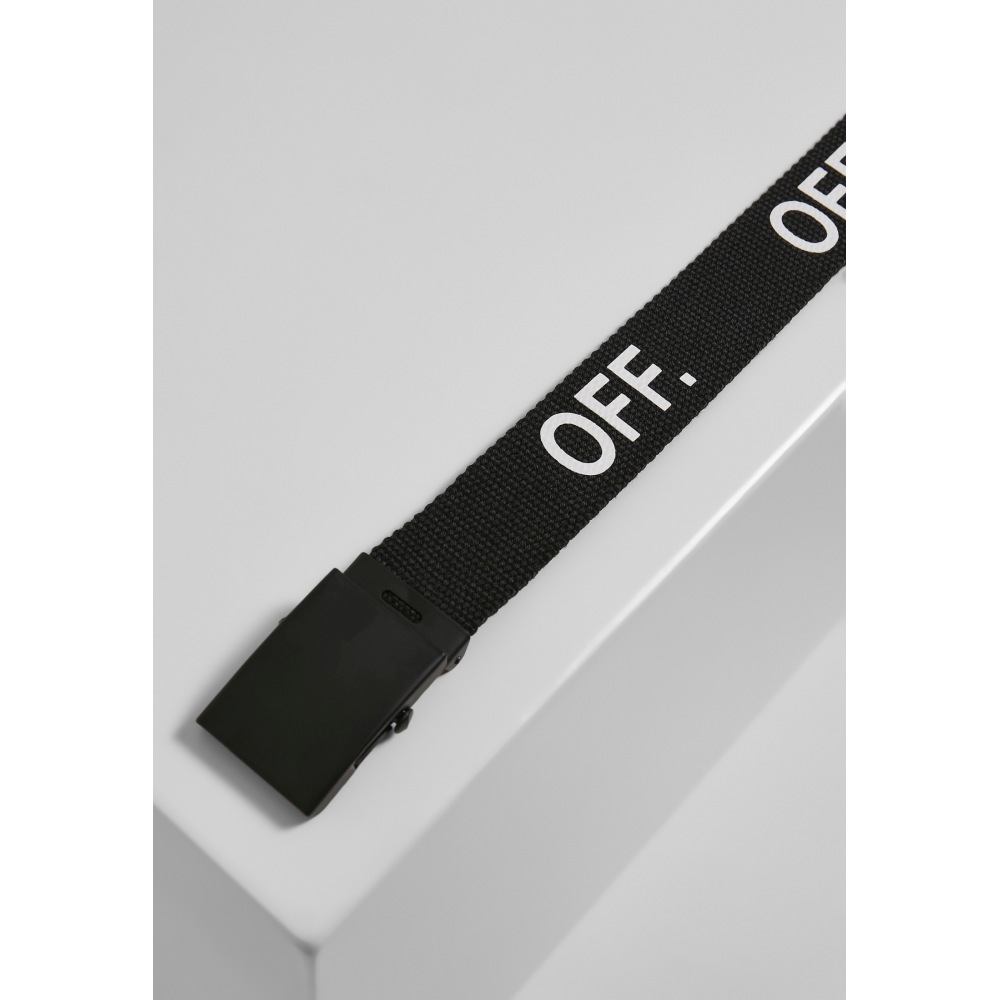 Mister Tee - OFF extra long Riem - Zwart